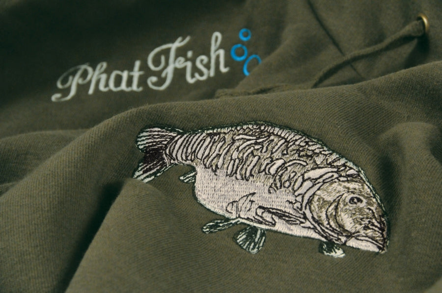 EMBROIDERED CARP HOOD – Phat Fish UK - Main Image